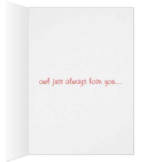 Crazy For You Owl with Hearts (Inside (Right))