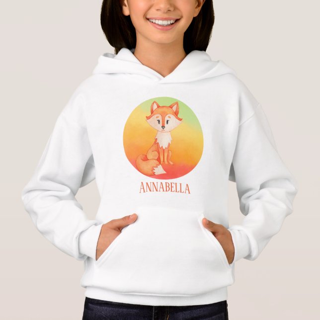 crazy fox add name hoodie (Front)