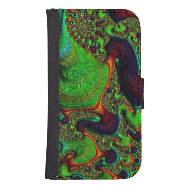 Crazy Fractal Samsung Galaxy4 Wallet Case (Front)