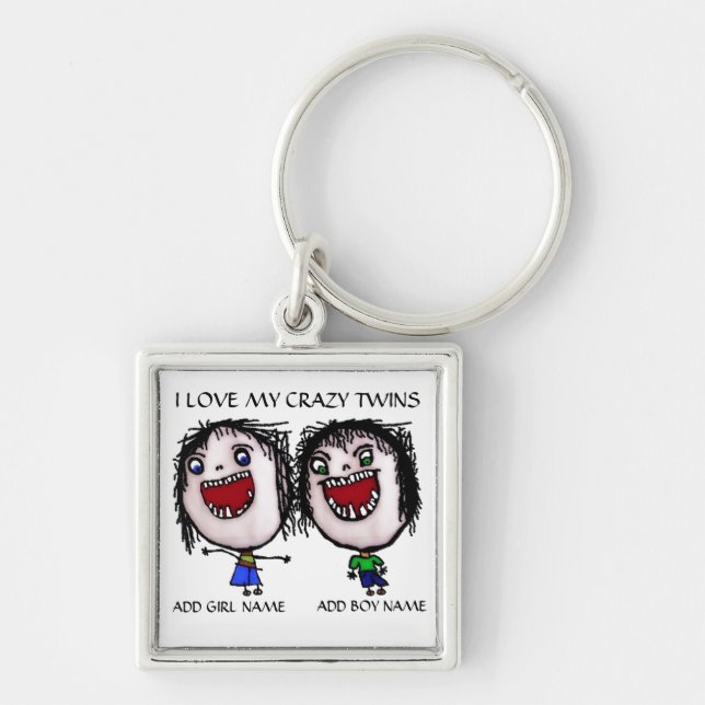 Crazy Fraternal Twins Keychain (Front)