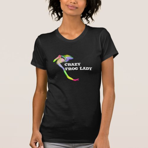 Crazy Frog Lady Dark T_Shirt