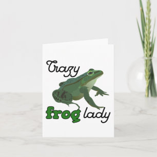 Crazy Frog Lady Frog lover gifts Card
