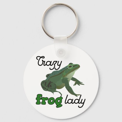 Crazy Frog Lady Frog lover gifts Keychain