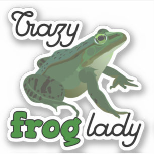 Crazy Frog Lady Frog lover gifts Sticker