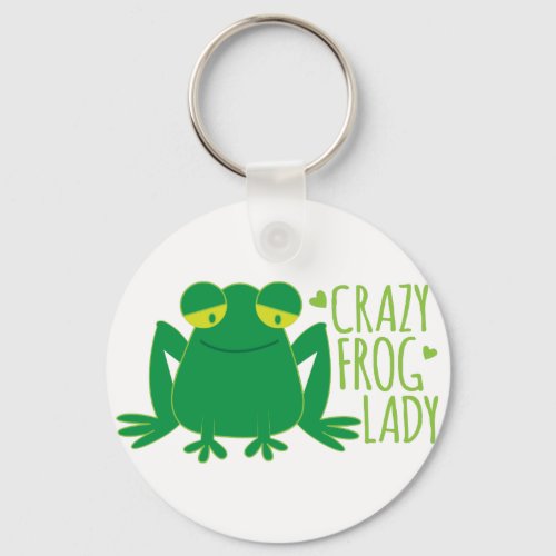 crazy frog lady keychain