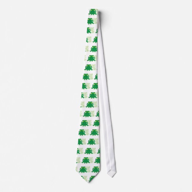 crazy frog lady neck tie (Front)