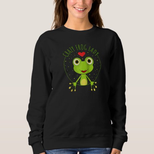 Crazy Frog Lady Raglan Sweatshirt