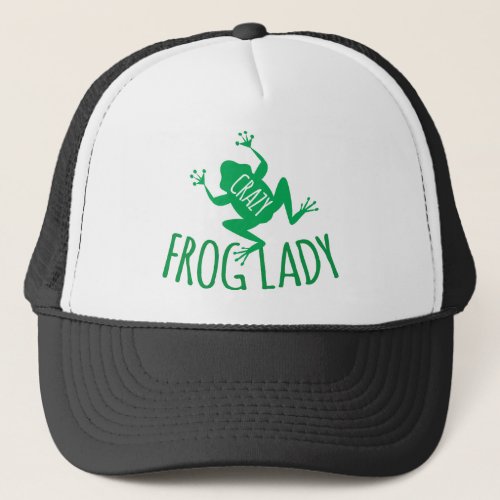 Crazy Frog Lady Trucker Hat