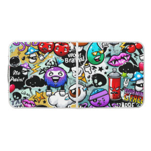 Crazy Fruits and Vegetables Graffiti Beer Pong Table