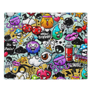 Crazy Fruits and Vegetables Graffiti Jigsaw Puzzle