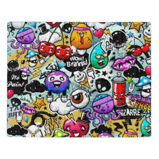 Crazy Fruits and Vegetables Graffiti Jigsaw Puzzle