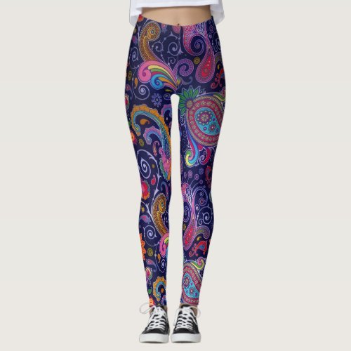 Crazy Funky Paisley Leggings