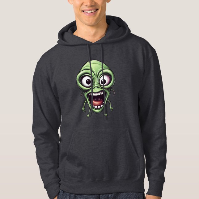 Crazy funny alien hoodie (Front)