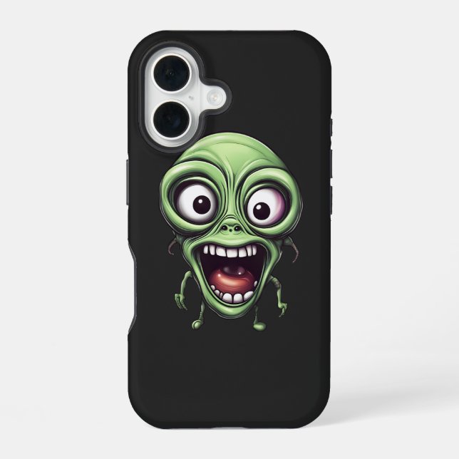 Crazy funny alien iPhone case (Back)