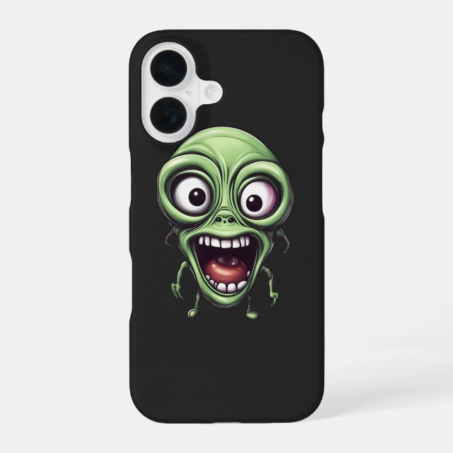 Crazy funny alien iphone case (Back)