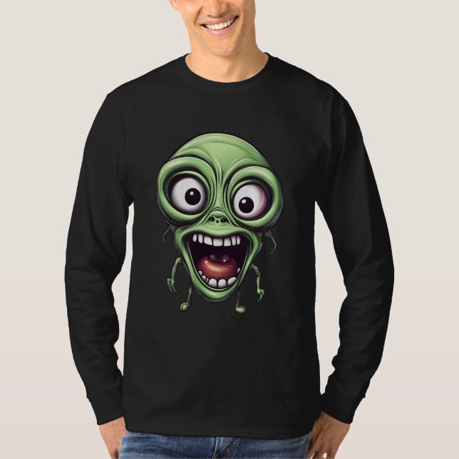 Crazy funny alien T-Shirt (Front)