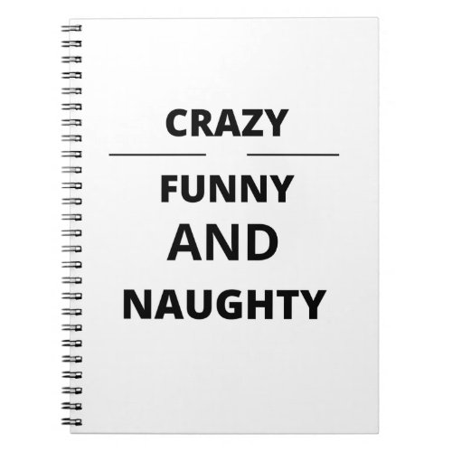 CRAZY FUNNY AND NAUGHTY NOTEBOOK