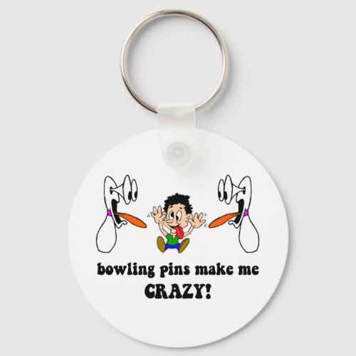 Crazy funny bowling keychain