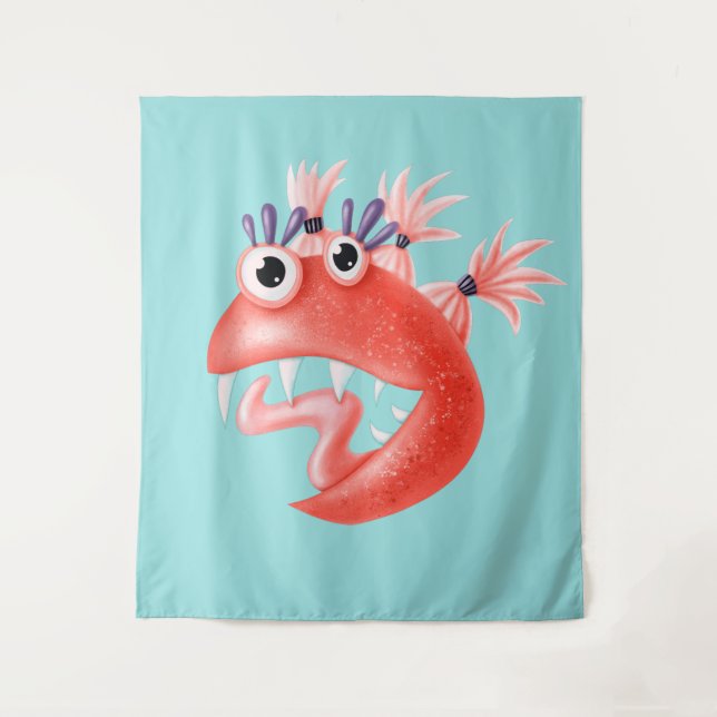 Crazy Funny Character Whimsical Art Tapestry (Front)
