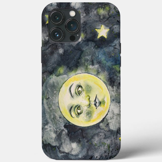 Crazy Funny Moon Silly Eyes Weird   Case-Mate iPhone Case (Back)