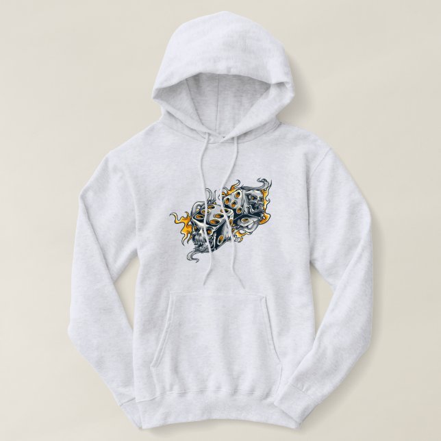 Crazy ghost 👻 hoodie (Design Front)