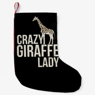 Crazy Giraffe Lady Small Christmas Stocking
