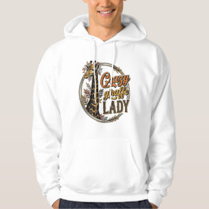 Crazy Giraffe Lady Vintage Engraving Shirt Design_