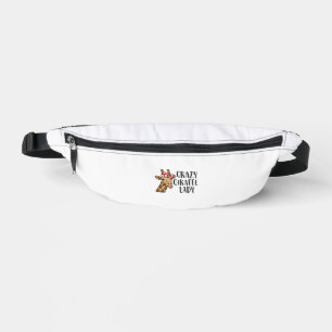 Crazy Giraffe Lady Women Giraffes Fanny Pack