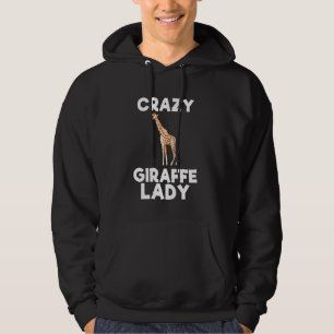 Crazy Giraffe Lady Zookeeper Animal Girls Women Hoodie