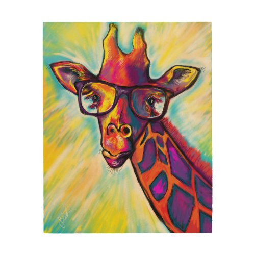 Crazy Giraffe Man Art Prints