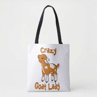 CRAZY GOAT LADY | by TotallyGoatally™ Tote Bag