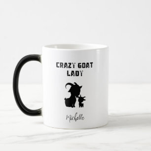 Crazy Goat Lady Funny Farm Animal Enthusiast Color Morph Mug