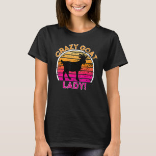 Crazy Goat Lady Funny Retro Goat T-Shirt