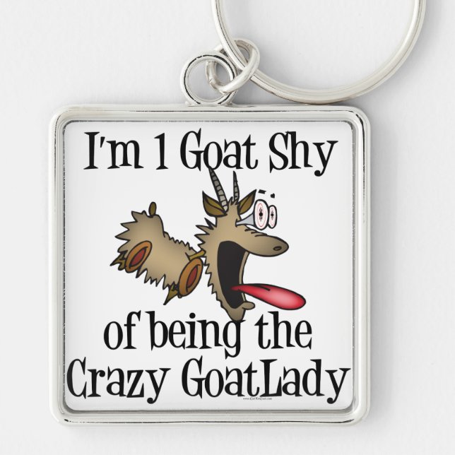 Crazy Goat Lady GetYerGoat Keychain (Front)