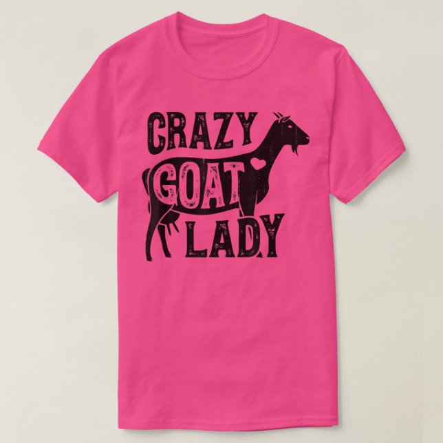 Crazy Goat Lady Girls Women Farmer Farm Animal Lov T-Shirt (Design Front)