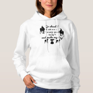 "Crazy goat Lady" goat silhouettes for goat lovers Hoodie
