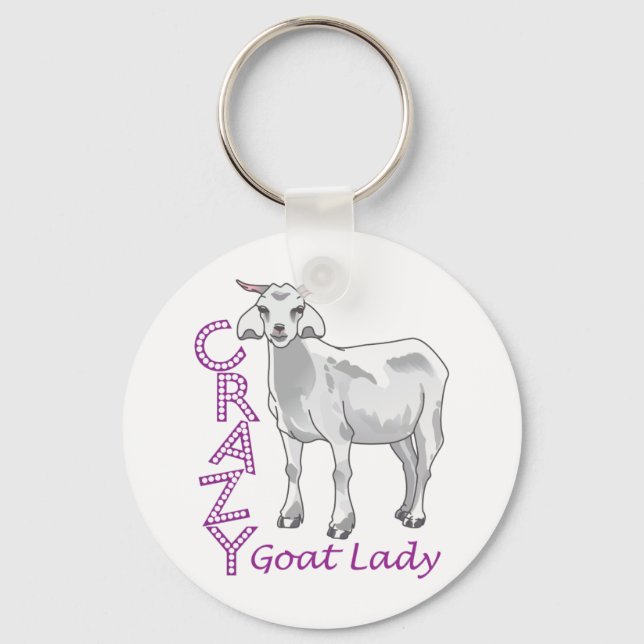 CRAZY GOAT LADY KEYCHAIN (Front)