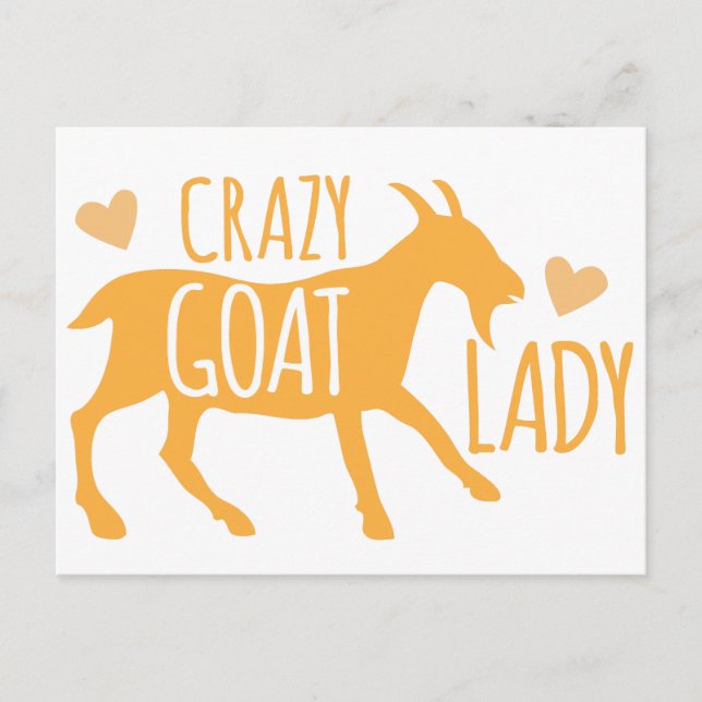 Crazy Goat Lady Postcard (Front)