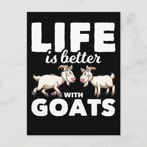 Crazy Goats Animal Humor Goat Fan Postcard
