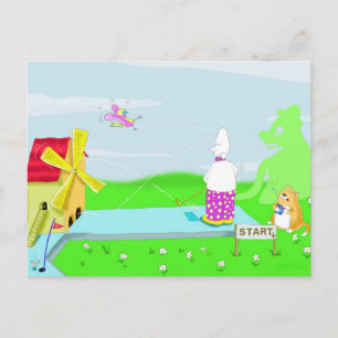 crazy golf post card