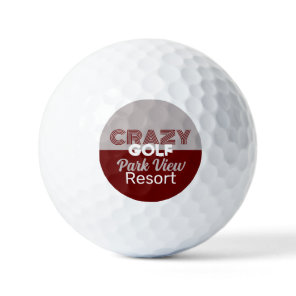 Crazy Golf Slogan, Mini Golf Course Balls