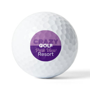 Crazy Golf Slogan, Mini Golf Course Balls