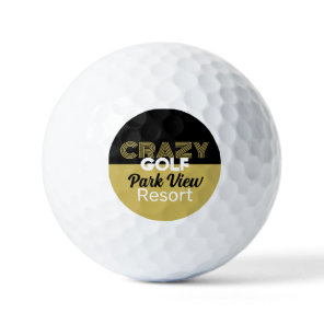 Crazy Golf Slogan, Mini Golf Course Balls