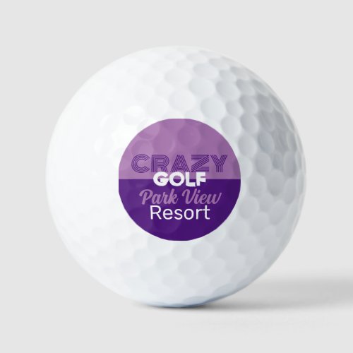 Crazy Golf Slogan Mini Golf Course Golf Balls