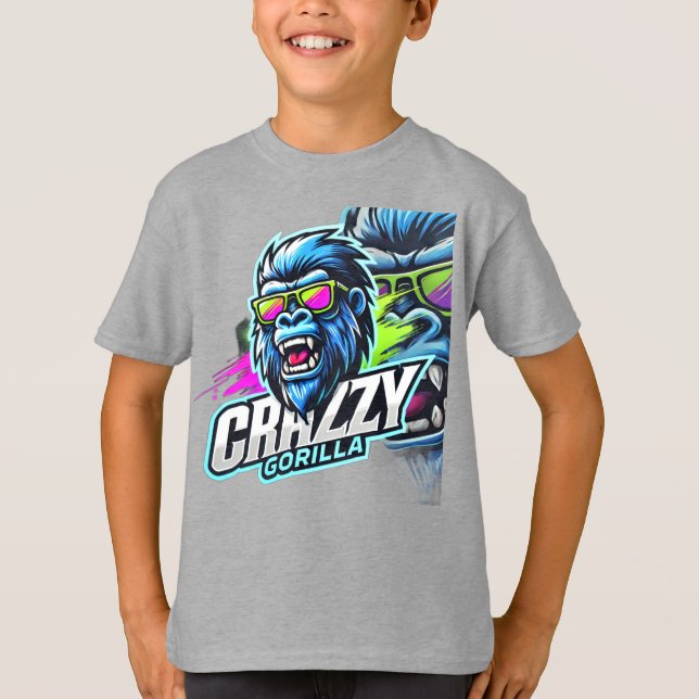 Crazy Gorilla – Strength & Savage Energy Tee (Front)