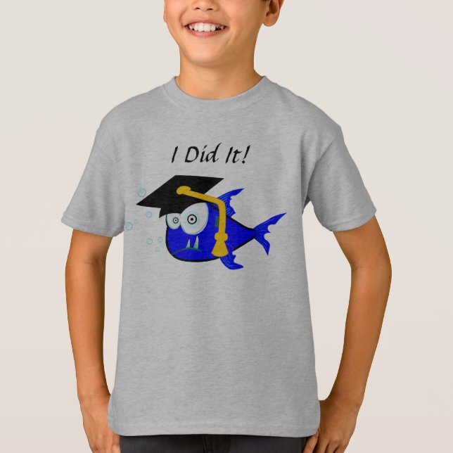 Crazy graduation monster Shark T-Shirt (Front)