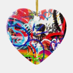 Crazy Graffiti Ceramic Ornament