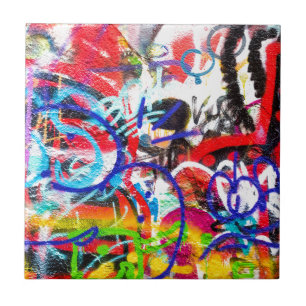 Crazy Graffiti Ceramic Tile