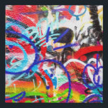 Crazy Graffiti Faux Canvas Print<br><div class="desc">Crazy Graffiti</div>
