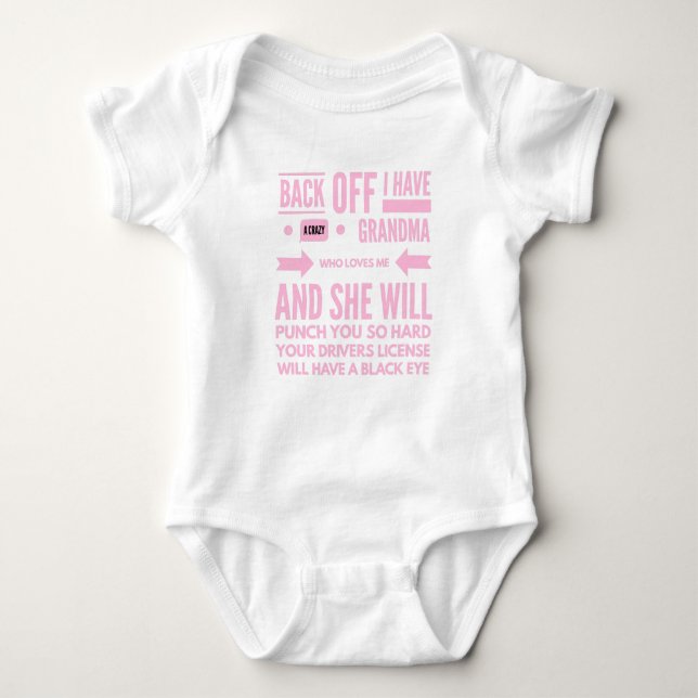 Crazy Grandma Baby Bodysuit (Front)
